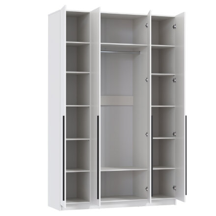 Шкаф 4-х створчатый 67.09 Брандо, МДФ белый (h 248 см)  