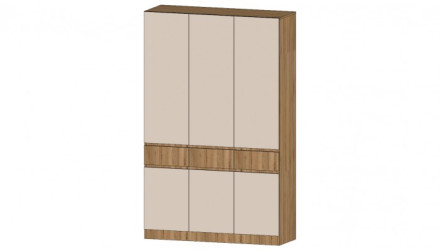 Шкаф 3-х створчатый Ленора, Дуб вотан/Кашемир 