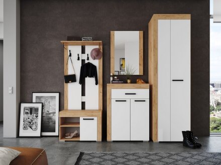 Вешалка Галант, крафт золотой + белый 