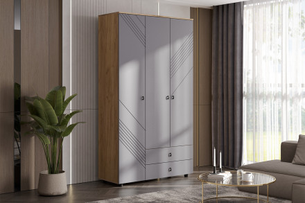 Шкаф трехстворчатый с ящиками Байкал  